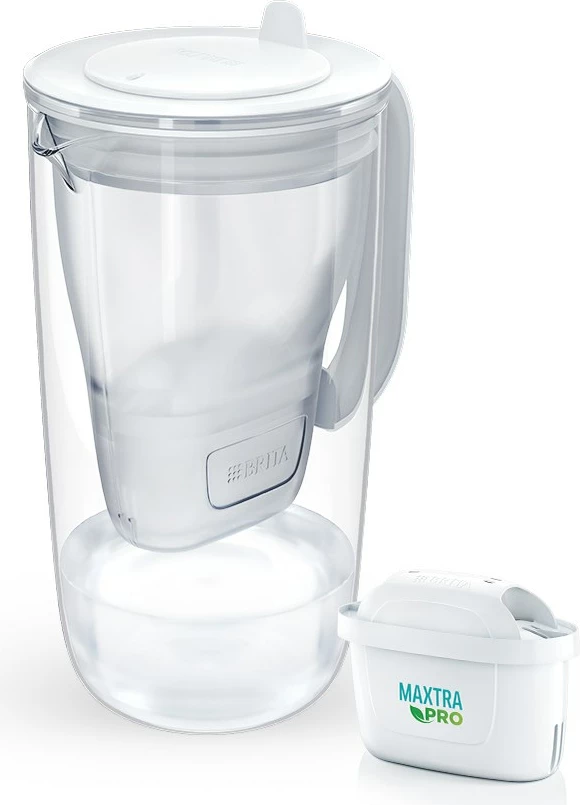 Filtrirni vrč za vodo BRITA Glass z filtrom Maxtra Pro PP, 2,5 L, prozorno/sive barve