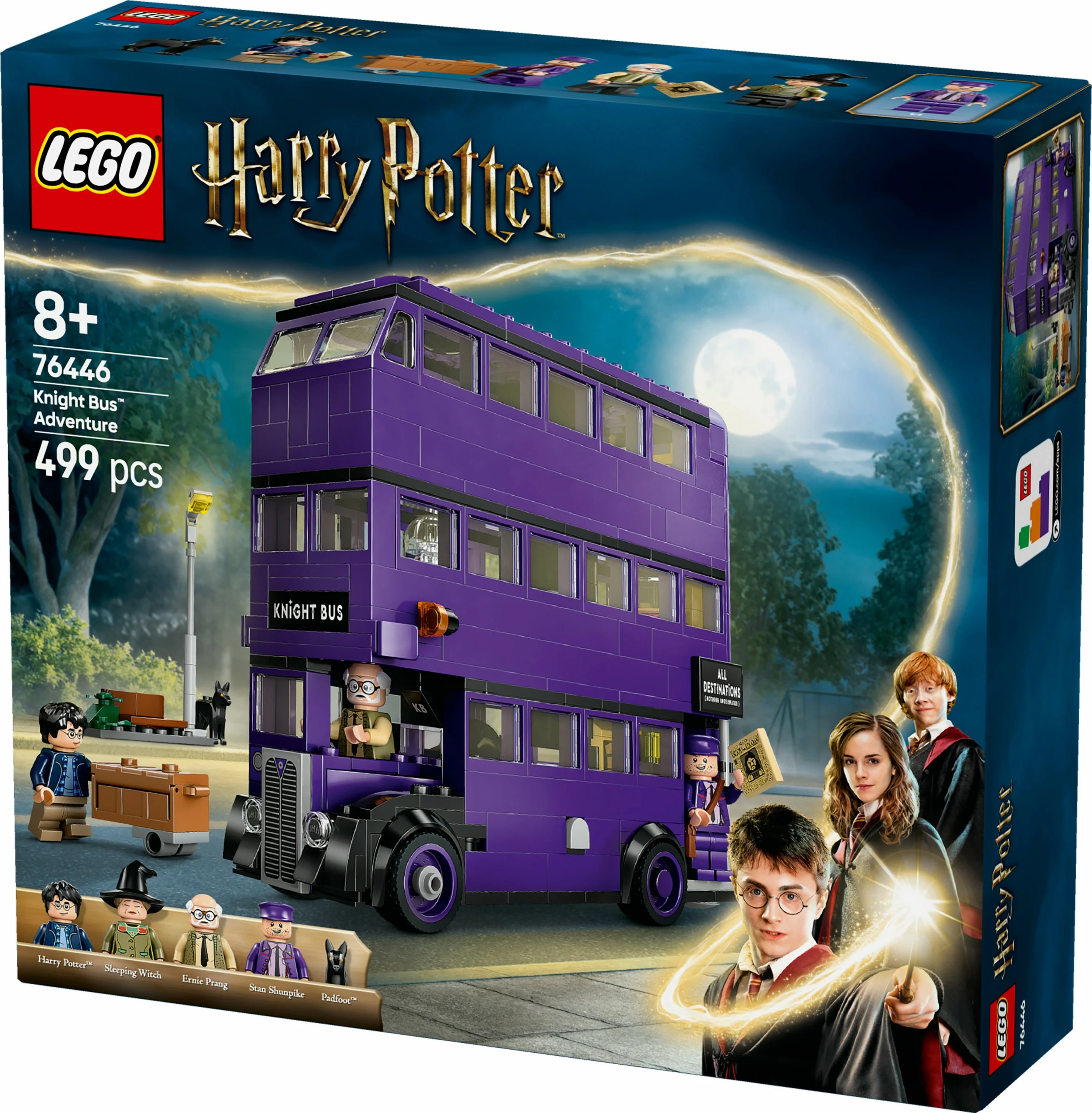 Set gradnje LEGO Harry Potter 76446, Pustolovščine z Knight avtobusom, večbarven
