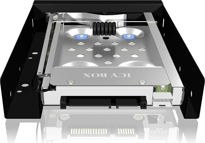 Ohišje ICY BOX IB-2217ASTS, 3,5", za 2,5" SATA SSD/HDD, aluminij, črn