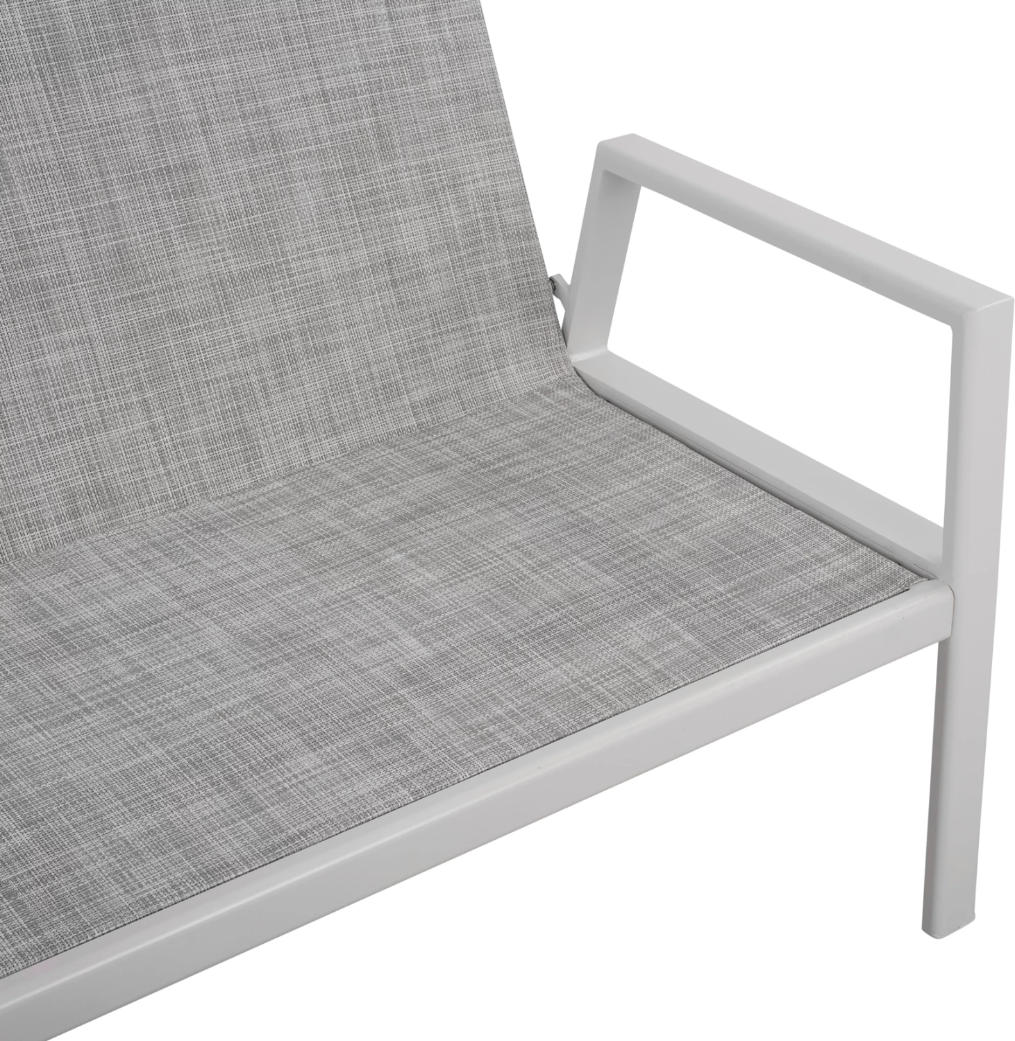 Dvosedežna zofa iz aluminija FH5561.01 bela s blazinami