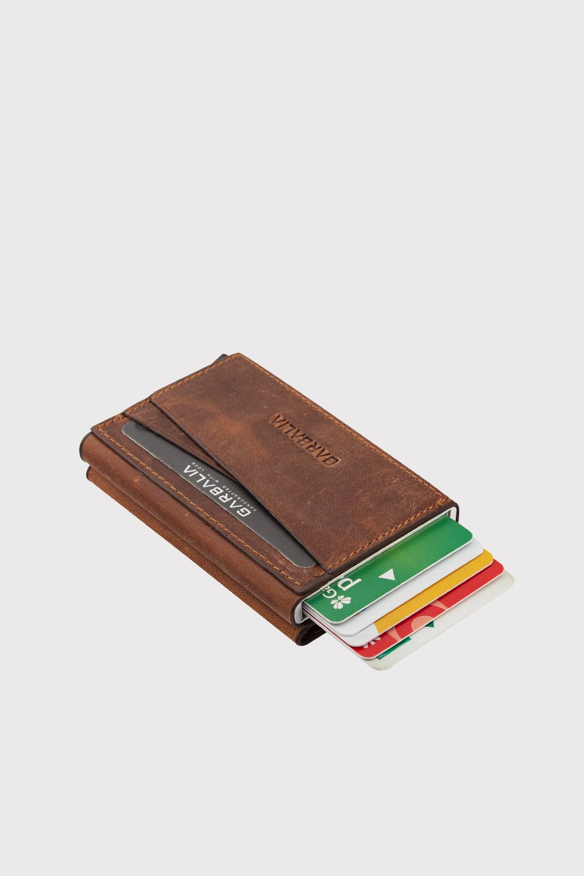 Držalo za kartice iz pravega usnja Zoozie Bags Porto, tan