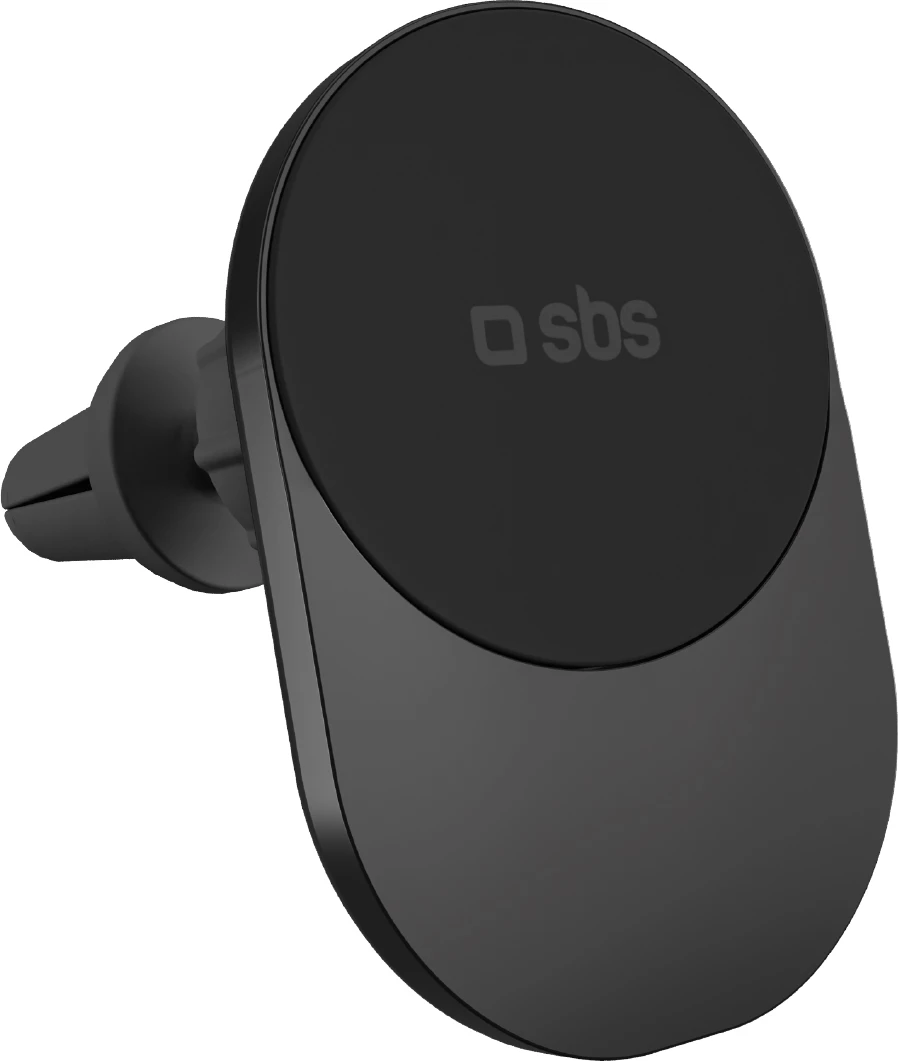 Brezžični nosilec in polnilec za telefon, SBS TESUPPVENTWIRQI215W, MagSafe, 15W, črn