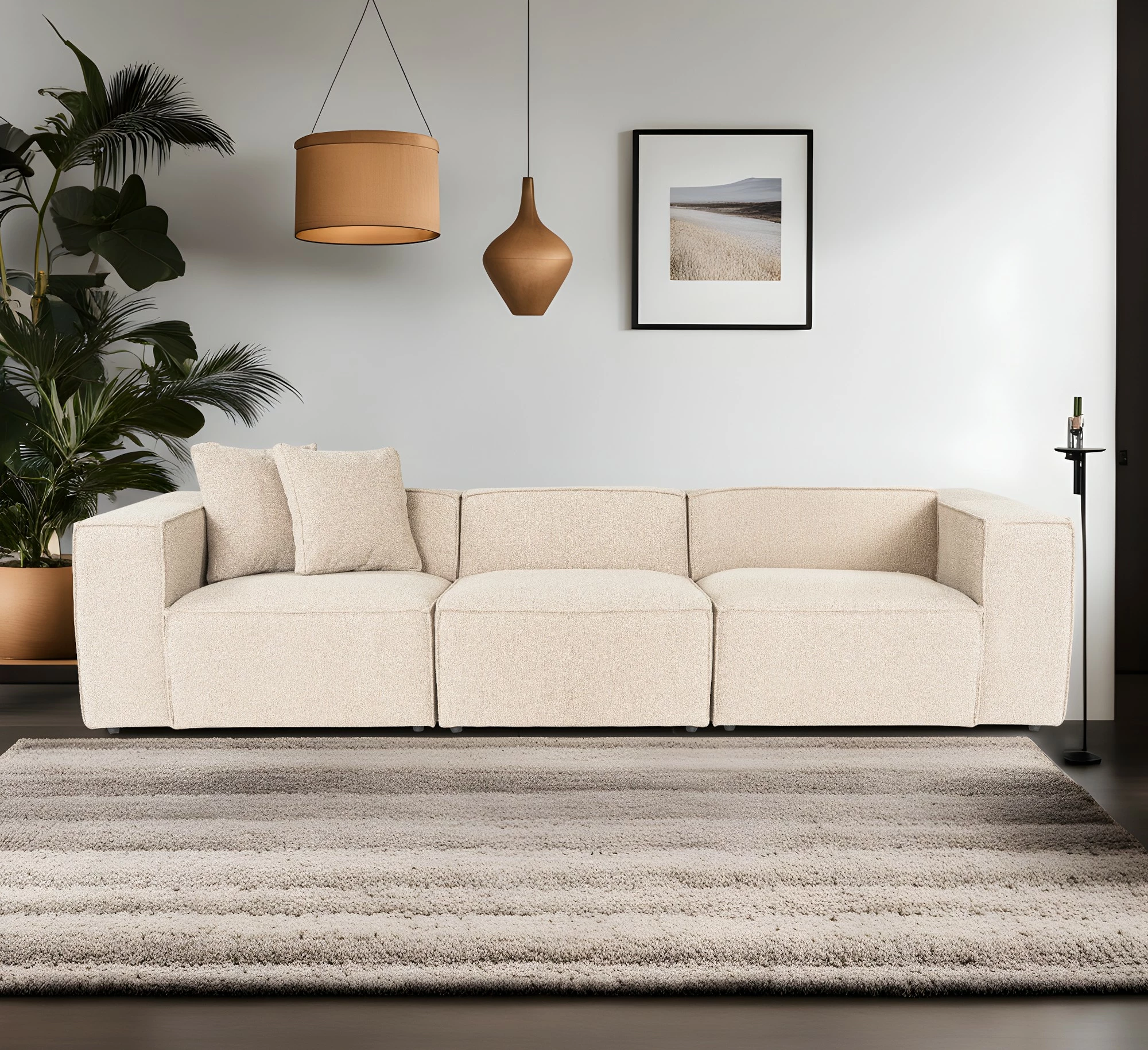 3-sedežni kavč Lora, breskvine barve, Atelier del Sofa