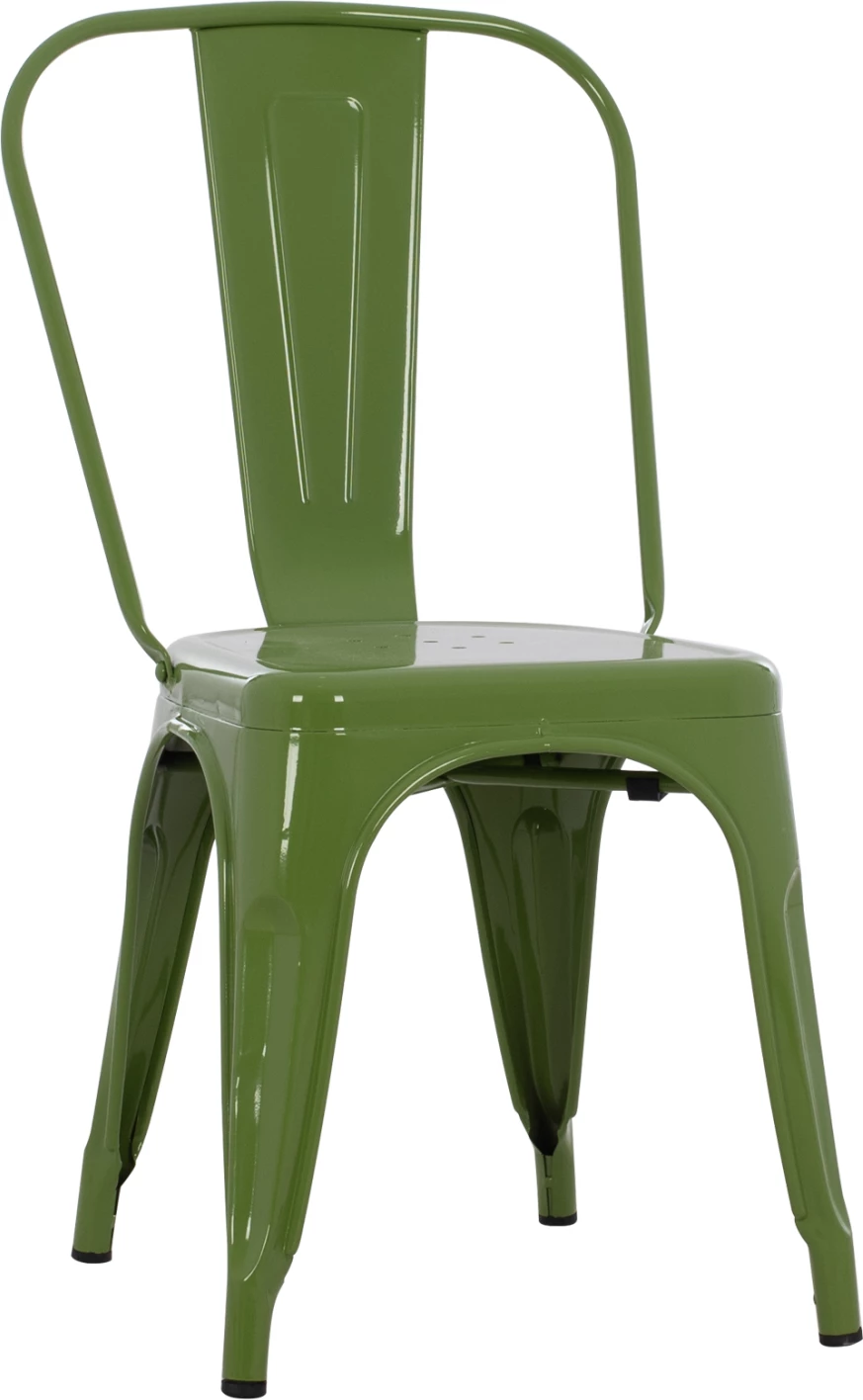 Jedilni stol MELITA FH8641.13 kovinski v svetlo olivno zeleni barvi 43x50x82H cm