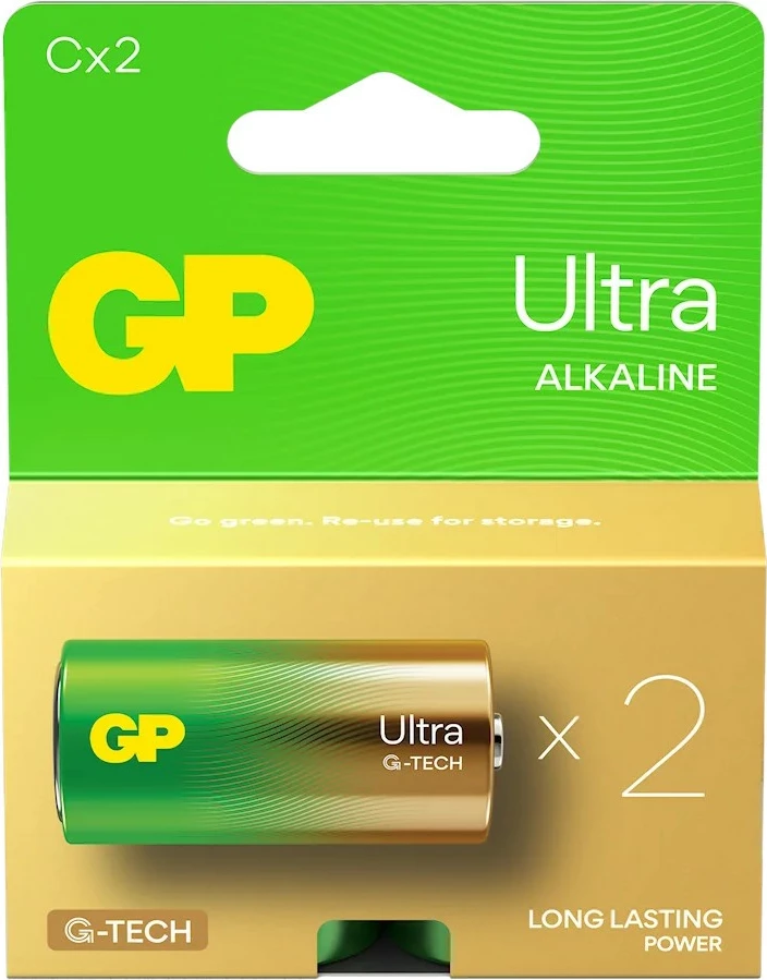 Alkaline bateriji GP Ultra G-TECH, C, 2 kosa