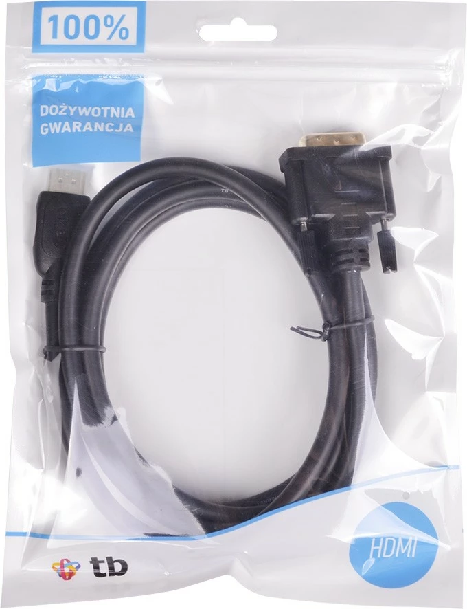 Kabel HDMI na DVI TB, 1,8 m, 24+1, črn