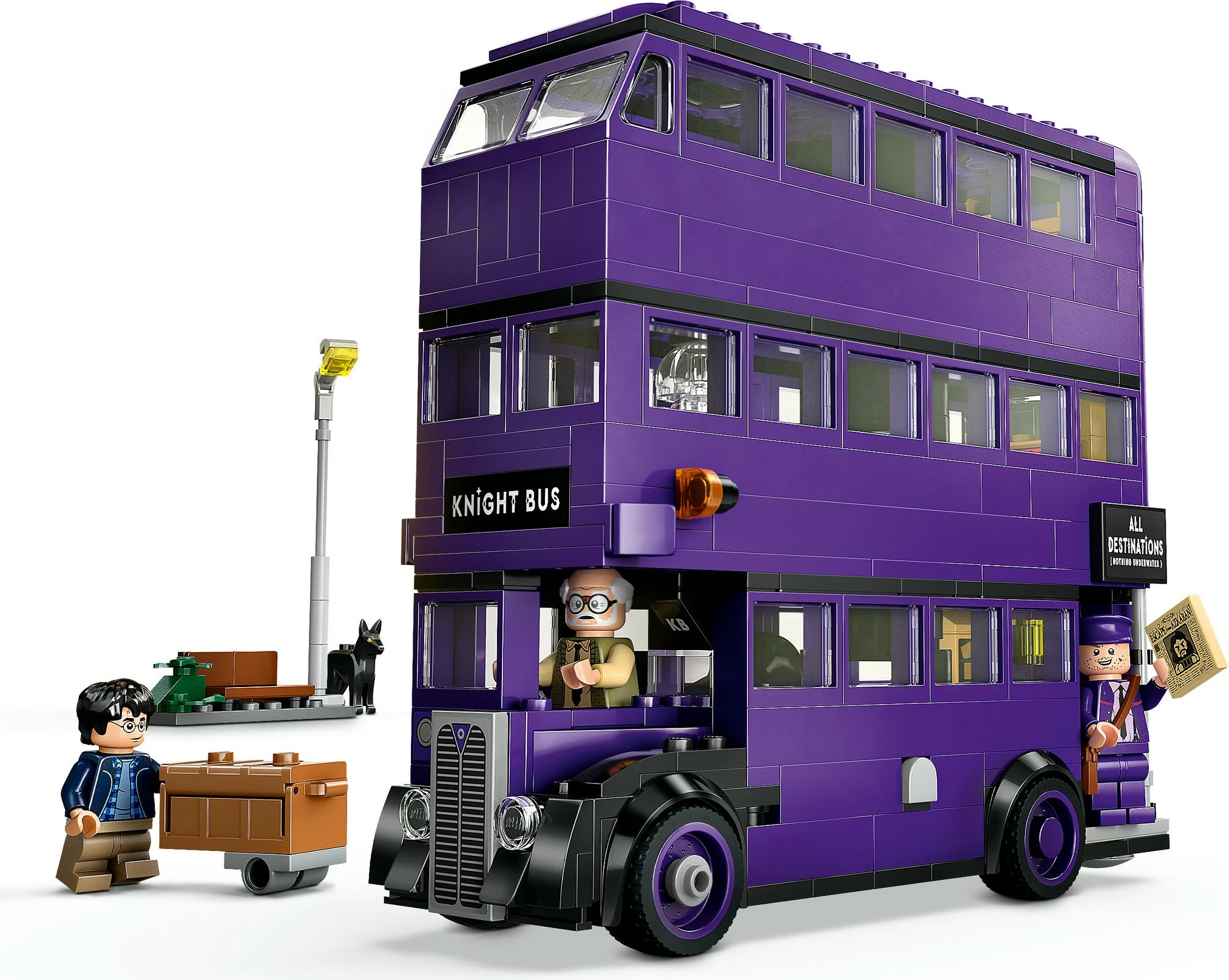 Set gradnje LEGO Harry Potter 76446, Pustolovščine z Knight avtobusom, večbarven