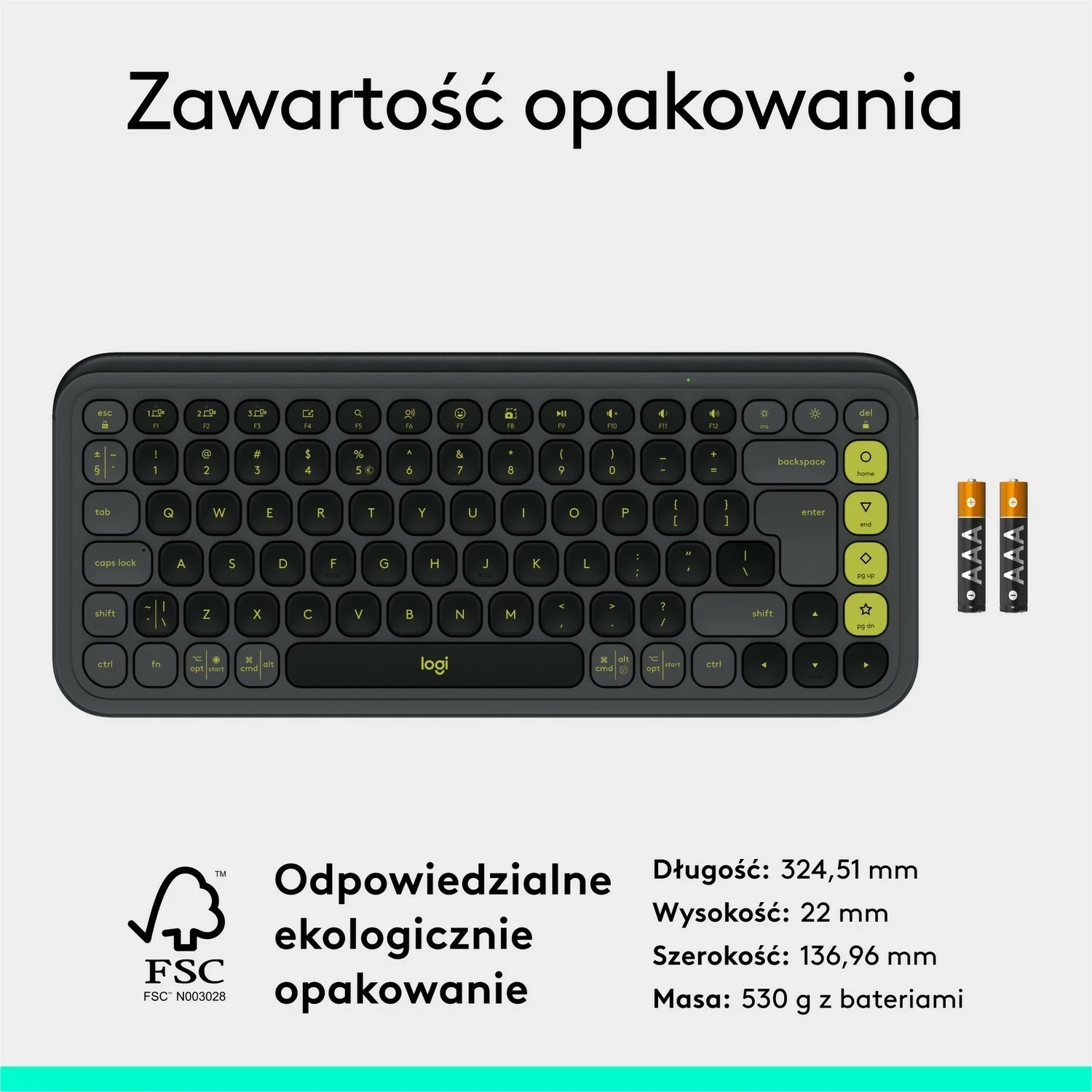 Brezžična tipkovnica POP ICON Keys Logitech, grafit