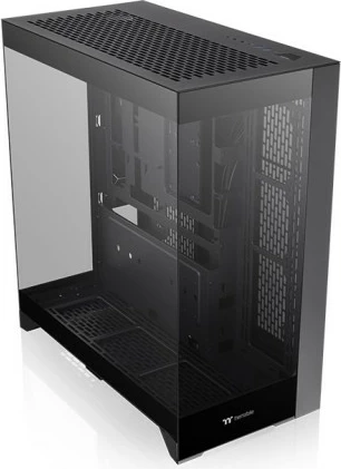 Midi tower računalniško ohišje s kaljenim steklom, Thermaltake CTE E550 TG, ATX/E-ATX, USB-C, 8 ležišč za diske, črno