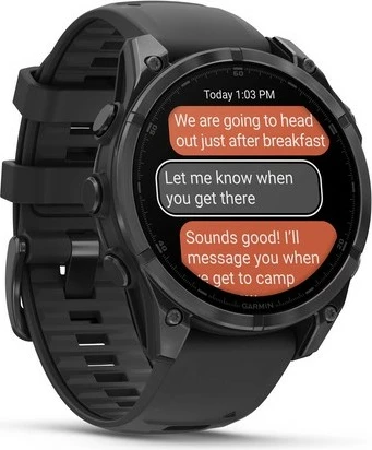 Pametna ura AMOLED 47 mm Garmin Fenix 8, siva in črna