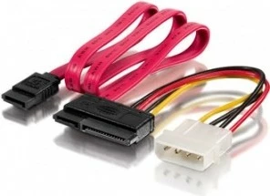 Napajalni kabel SATA 0,65 m, Molex 4-pin na SATA 15-pin, večbarven - Equip