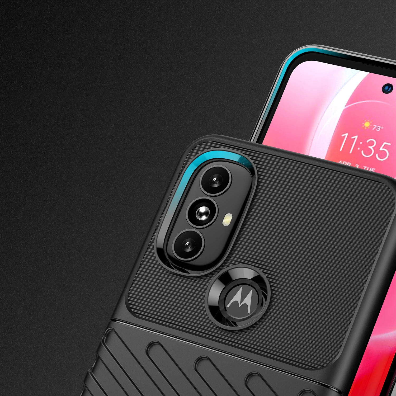 Ovitek za telefon Hurtel Thunder Case za Motorola Moto G Power 2022, črn