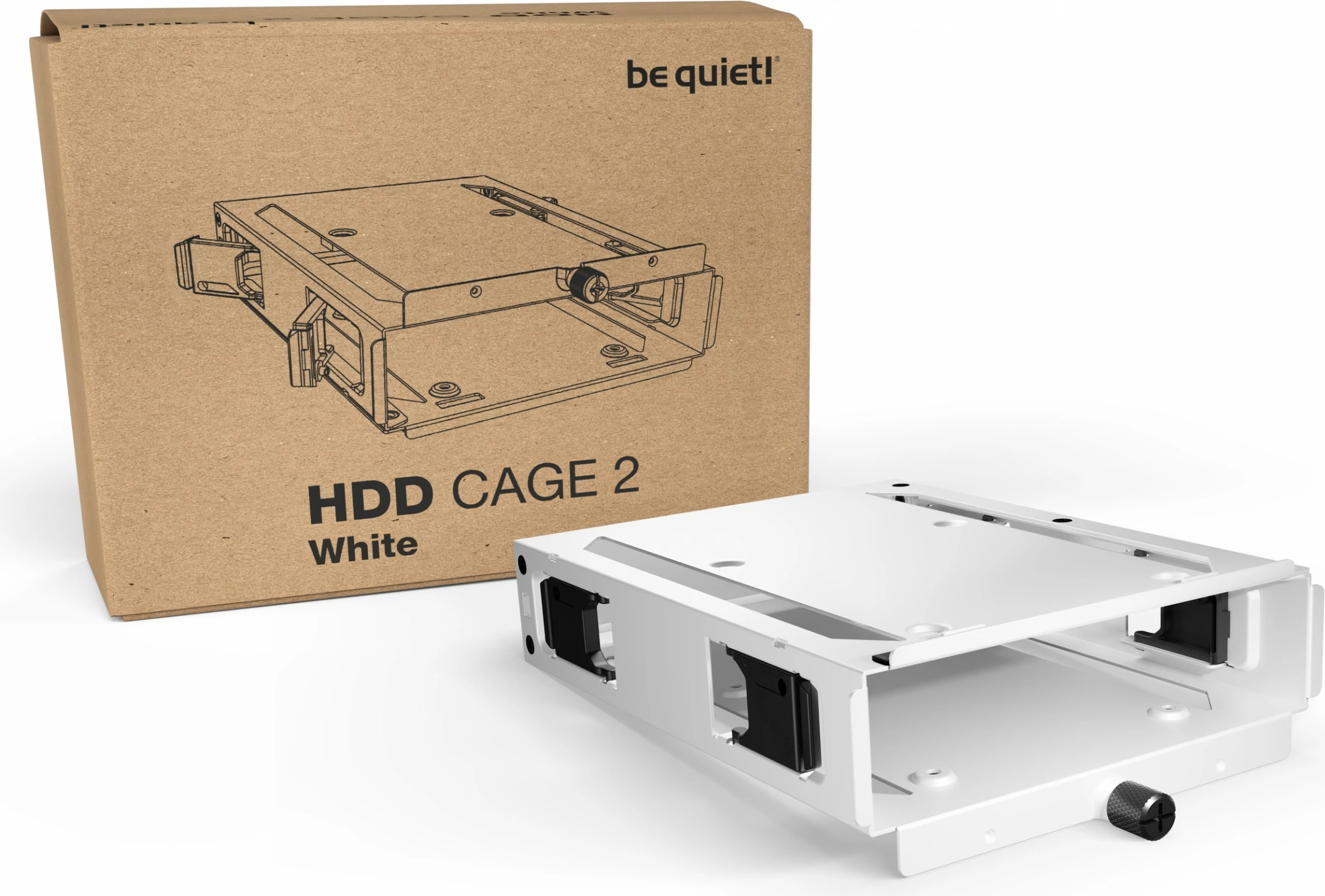 Nosilec za HDD, univerzalen, za 2,5/3,5", Be Quiet! BGA13, bel, za Dark Base 901/701/Shadow Base 800