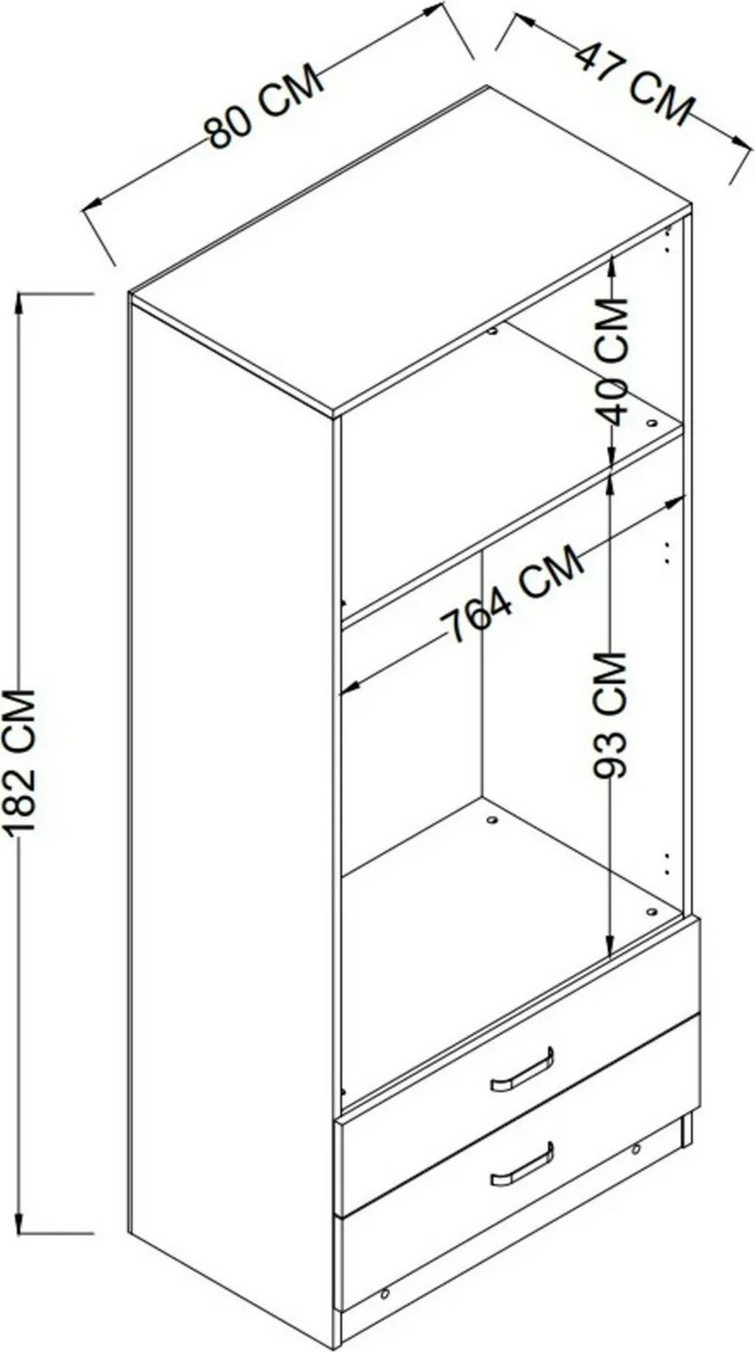 Dvoovršna omara Hanah Home Yaman 1600-042, mat bela