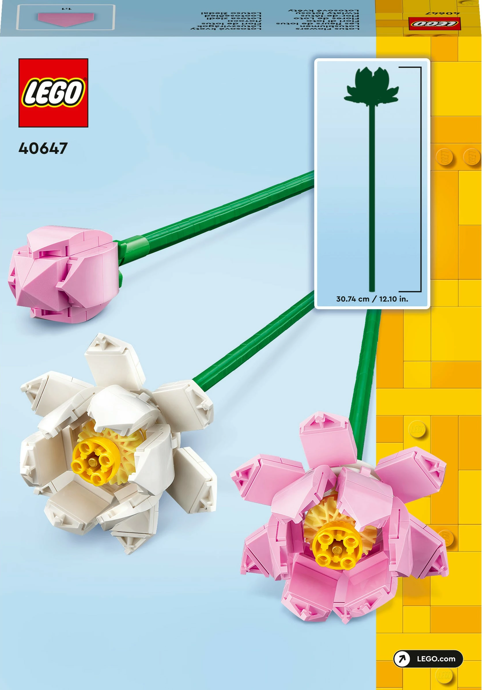 Set za sestavljanje Lotus Flowers, LEGO, 220 kosov, plastika, večbarven