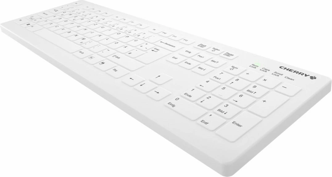 Medicinska brezžična tipkovnica, Cherry AK-C8112, QWERTZ, bela
