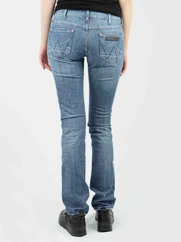 Ozke ženske jeans hlače Wrangler, modre
