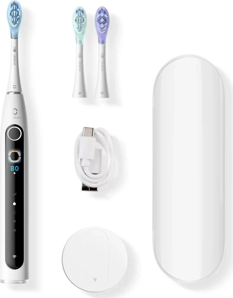 Sonična zobna ščetka Oclean X Pro 20 S, 4 načini, Bluetooth, Wi‑Fi, bela