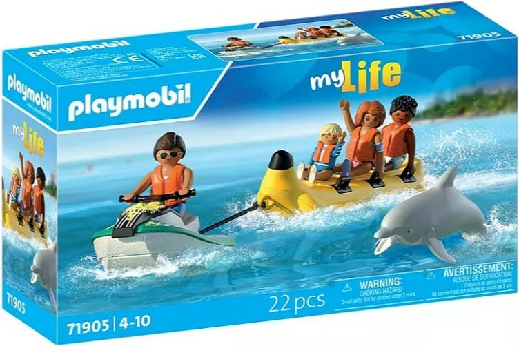 Igralni komplet Playmobil My Life 71905 Banana Boat Ride z 4 figuricami in delfinom