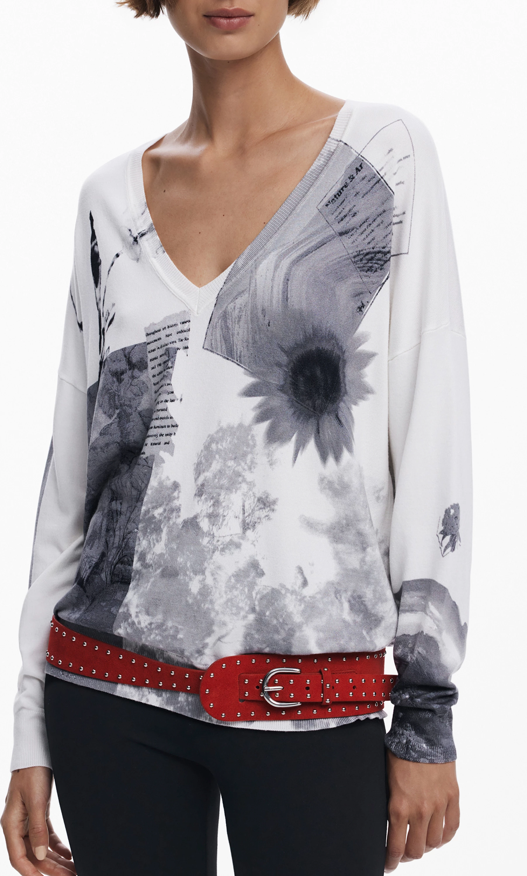 Pletenina Gotemburgo Jersey DESIGUAL, ženska, bela