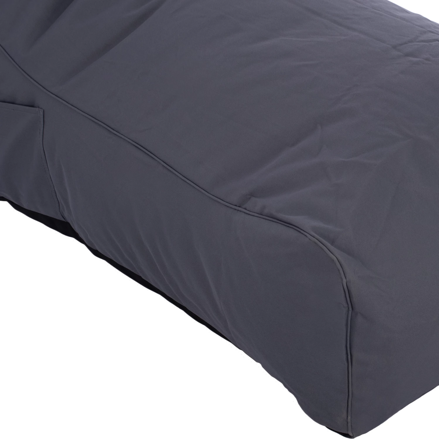 Vodoodporen puf Bloom, siva, 106x70x61 cm