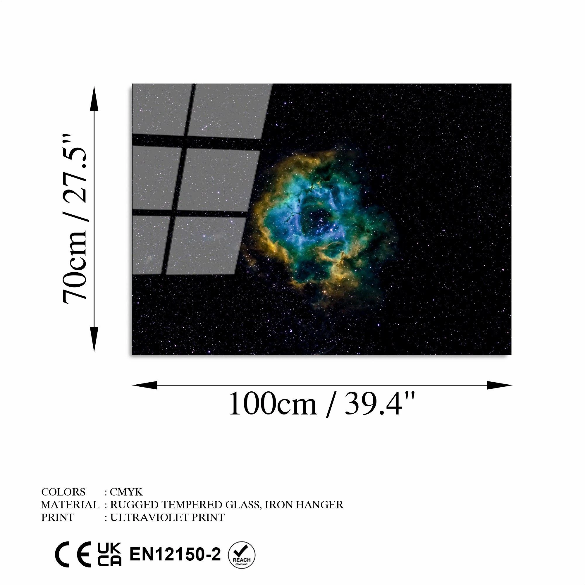 Dekorativna večbarvna slika iz kaljenega stekla, Wallity UV-088, 70 x 100 cm
