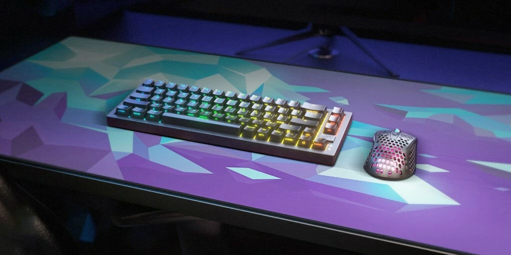 Velika podloga za miško Cherry XTRFY GP5 Litus Blue XL, blago, gumijasta podlaga, modra