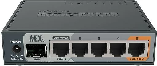 Gigabit Ethernet usmerjevalnik hEX S, MikroTik, črn