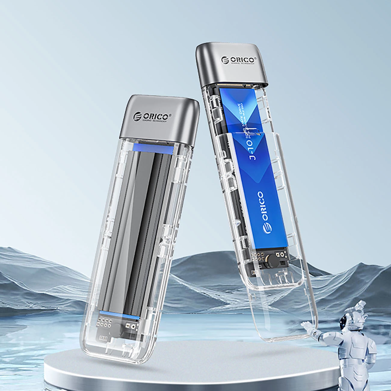 Računalniško ohišje Orico TXM2-C3 za M.2 NVMe, USB-C 3.2, 10 Gb/s, prozorno