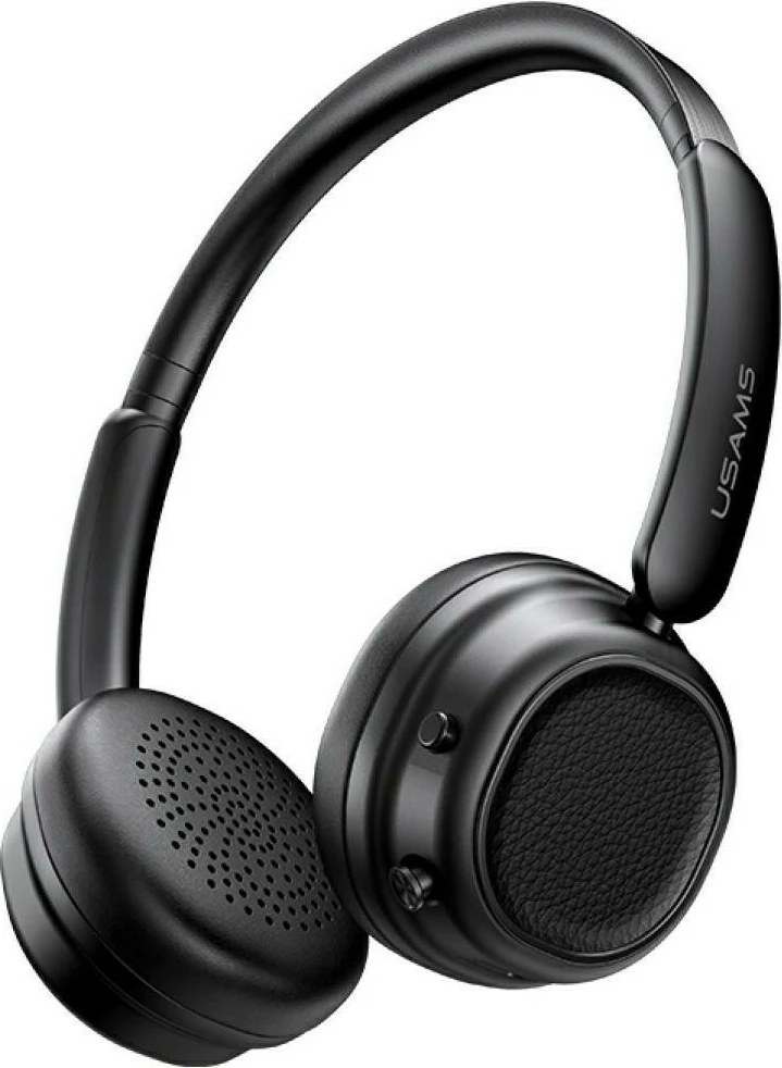 Bluetooth slušalke USAMS SR01 5.3 ANC, on-ear, 40 ur baterije, multipoint, USB-C, črne