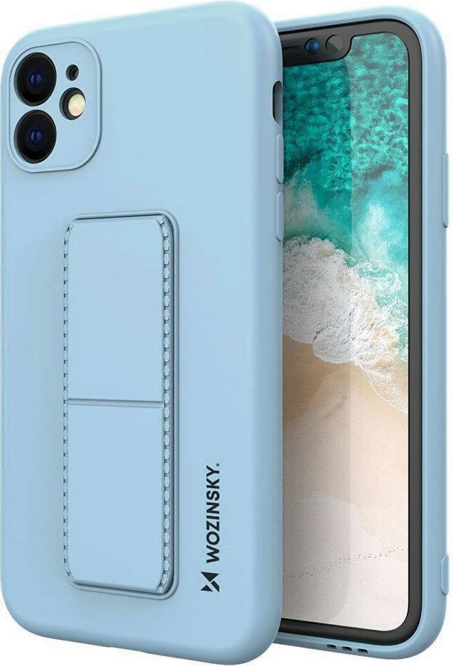 Zaščitni ovitek z oporo za Samsung Galaxy A32 5G Wozinsky, silikon, svetlo modra