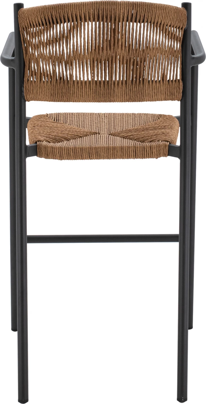 Aluminijasti barski stol z bež vrvjo FH5785.02 55,5x58x107 cm