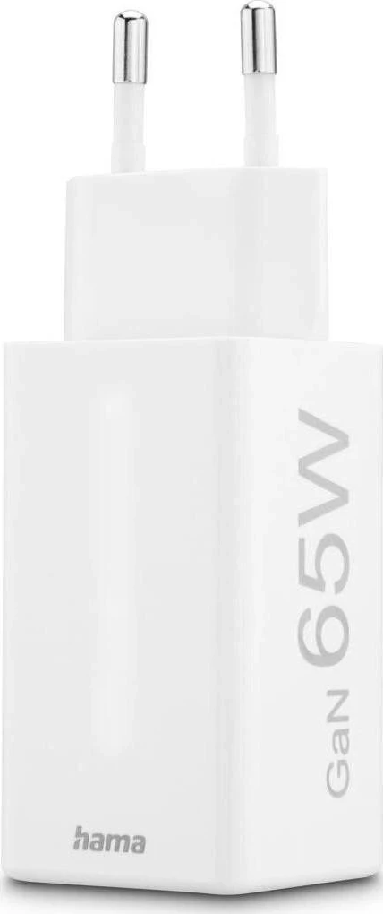 Mini GaN polnilec 65W, Hama, 2x USB-C, 1x USB-A, bel