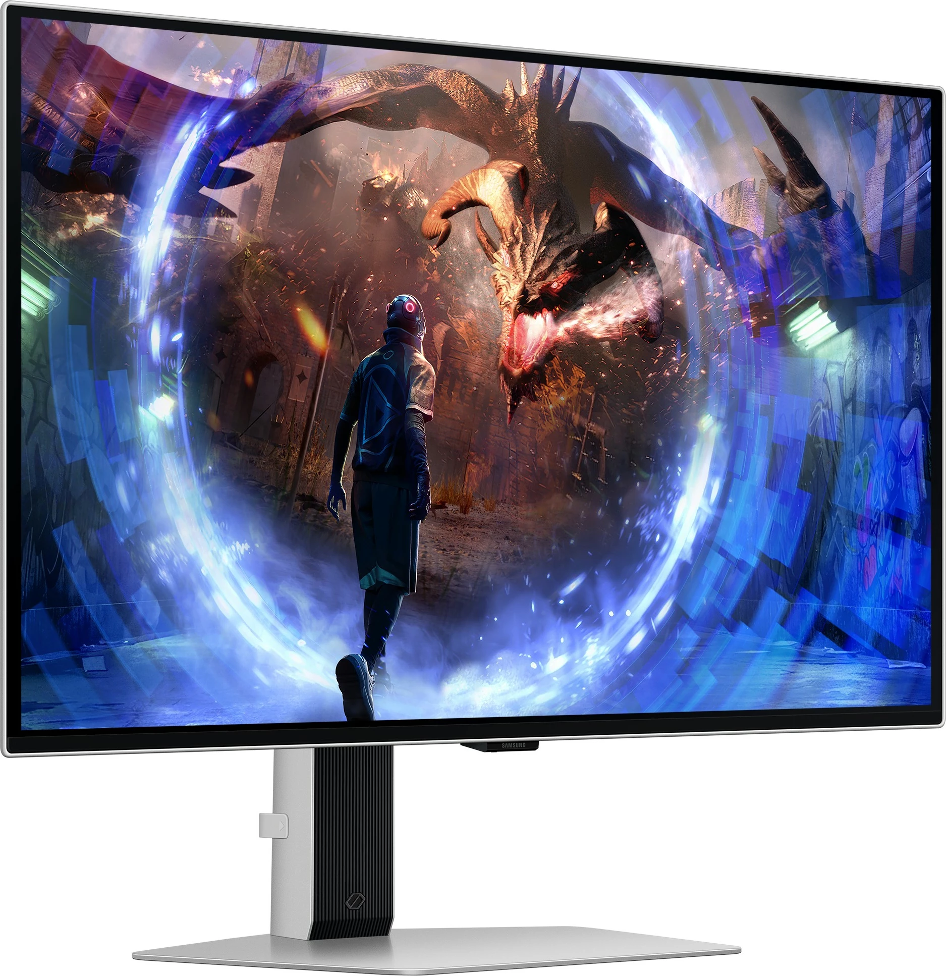 27" OLED Quad HD monitor, Samsung G60SD, srebrn
