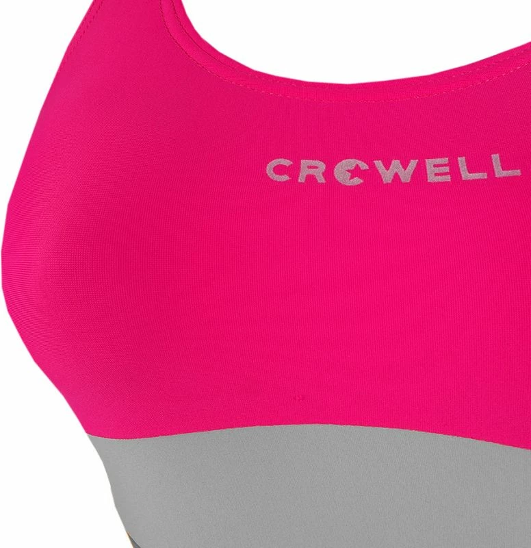 Bikini za ženske Crowell, roza s sivo