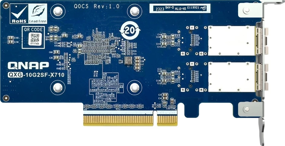 Omrežna kartica 10GbE QNAP QXG-10G2SF-X710, 2x SFP+, PCIe
