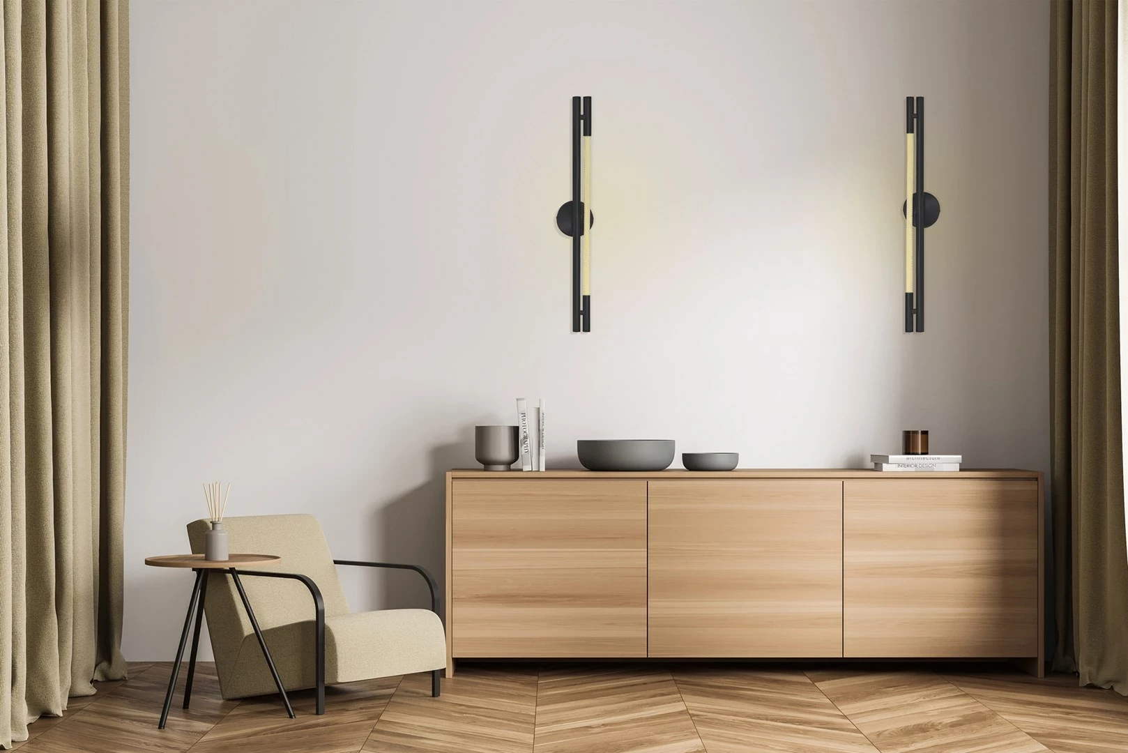 LED stenska svetilka, Activejet AJE-CHARLIE WW, črna