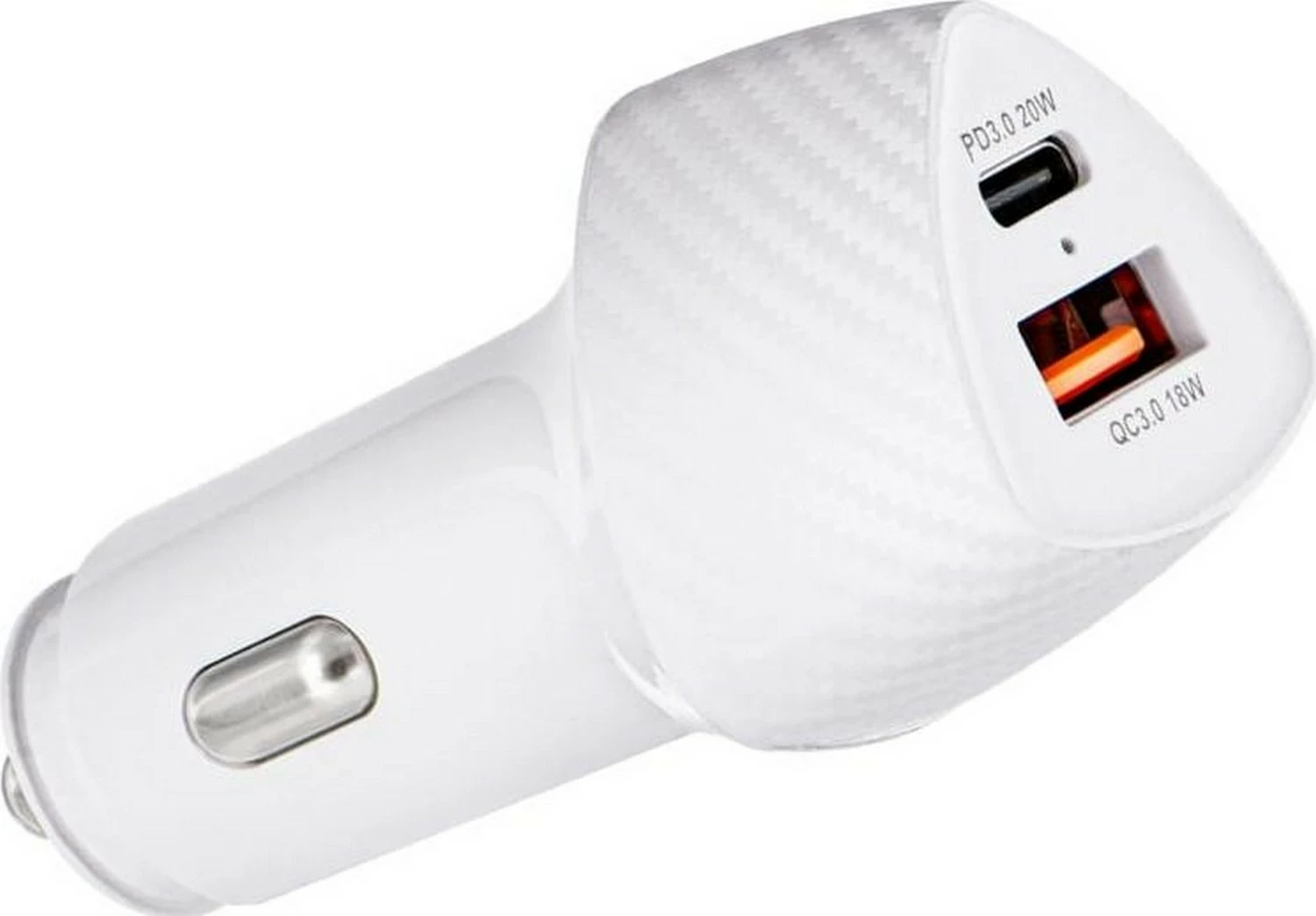 Karikator za avto, Forcell F-Energy Carbon CC50-1A1C, 38W, 1x USB-C, 1x USB-A, bel