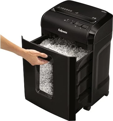 Mikro-rezalnik Fellowes Powershred 10M, 19 L, črn