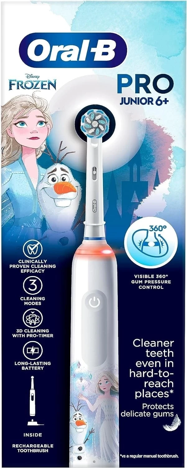 Električna zobna ščetka Pro Junior 6+ Frozen Oral-B, bela