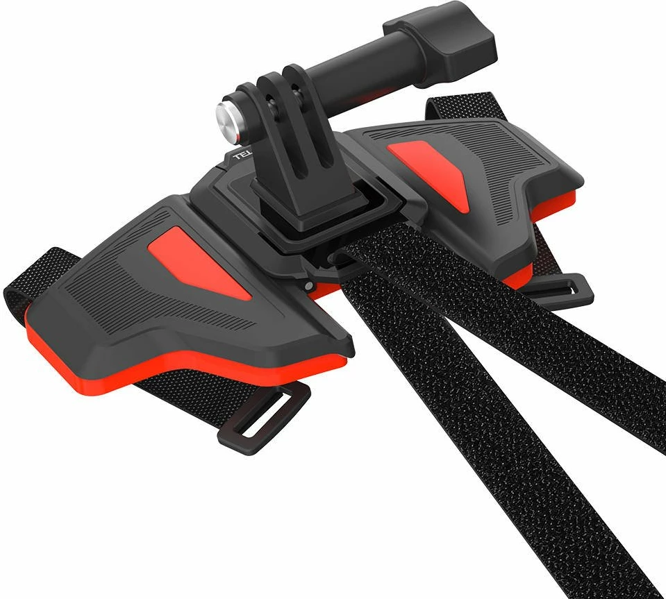 Nosilec za čelado za športne kamere Telesin GP-HBM-MT2, črn/oranžen