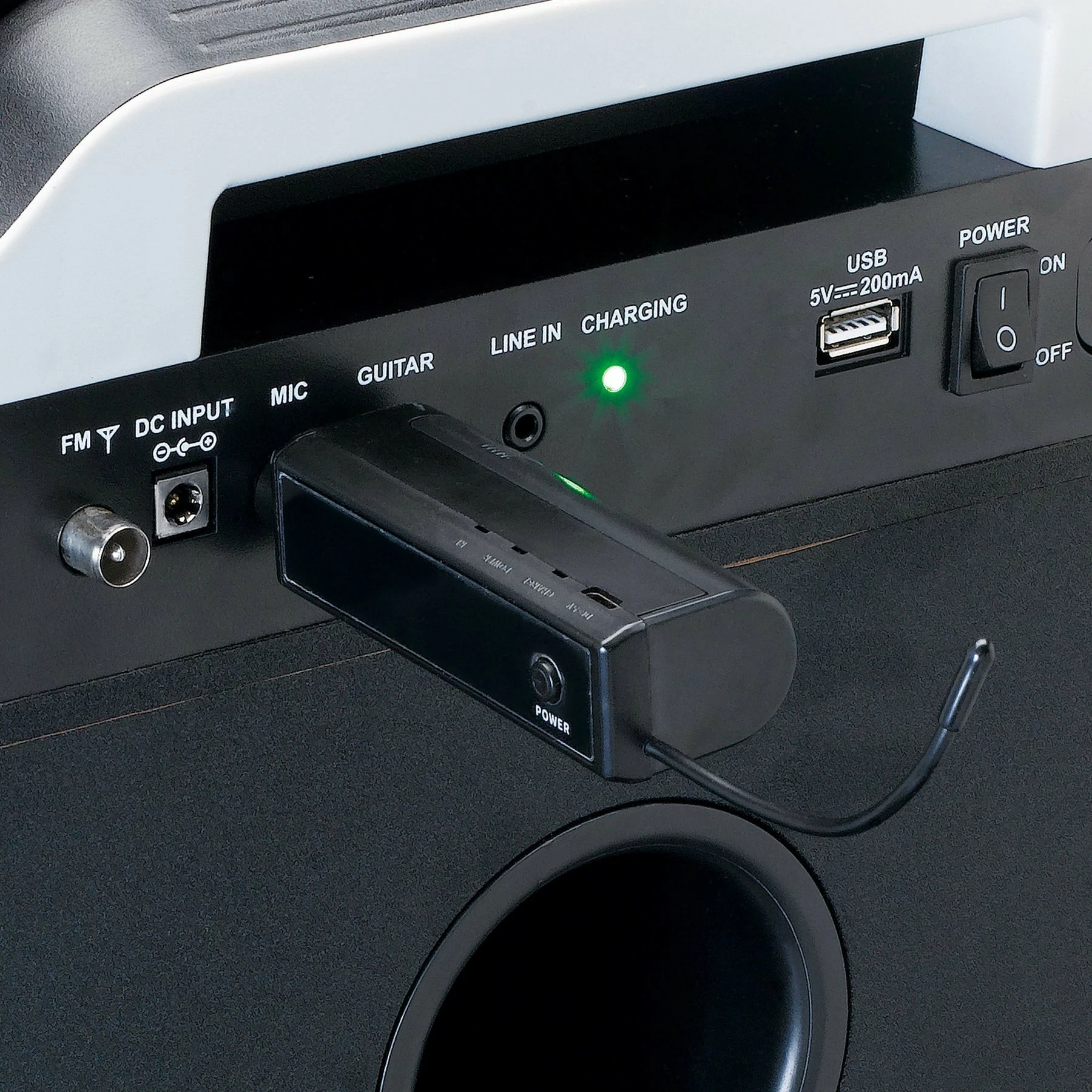 Brezžični mikrofon, Lenco MCW-020BK, 2 kosa, plastika, črn