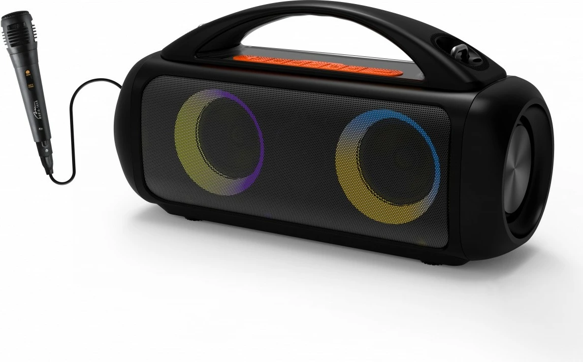 Prenosni zvočnik POWER AUDIO PRO MT3184 Media-Tech z Bluetooth, Karaoke, 16 h, črno/oranžen