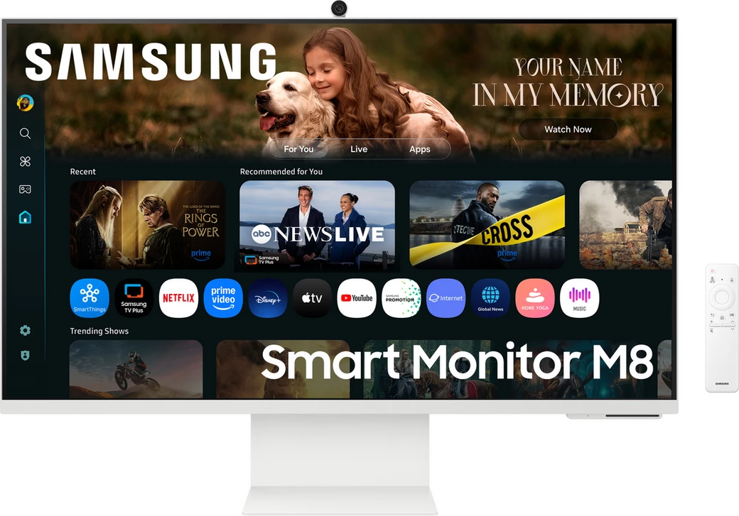 Monitor 32", 4K UHD, pametni, bel — Samsung S32FM801UU / LS32FM801UUXEN