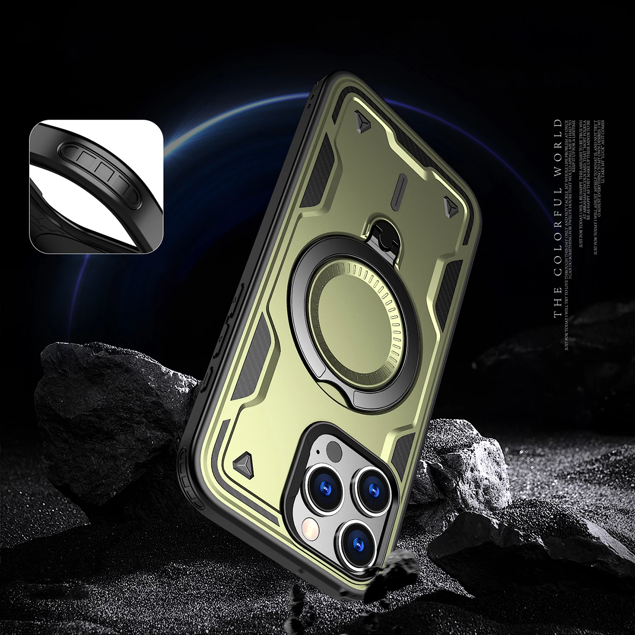 Ovitek Hybrid Armor Trendy z MagSafe za iPhone 16 Pro Max, Hurtel, zelen