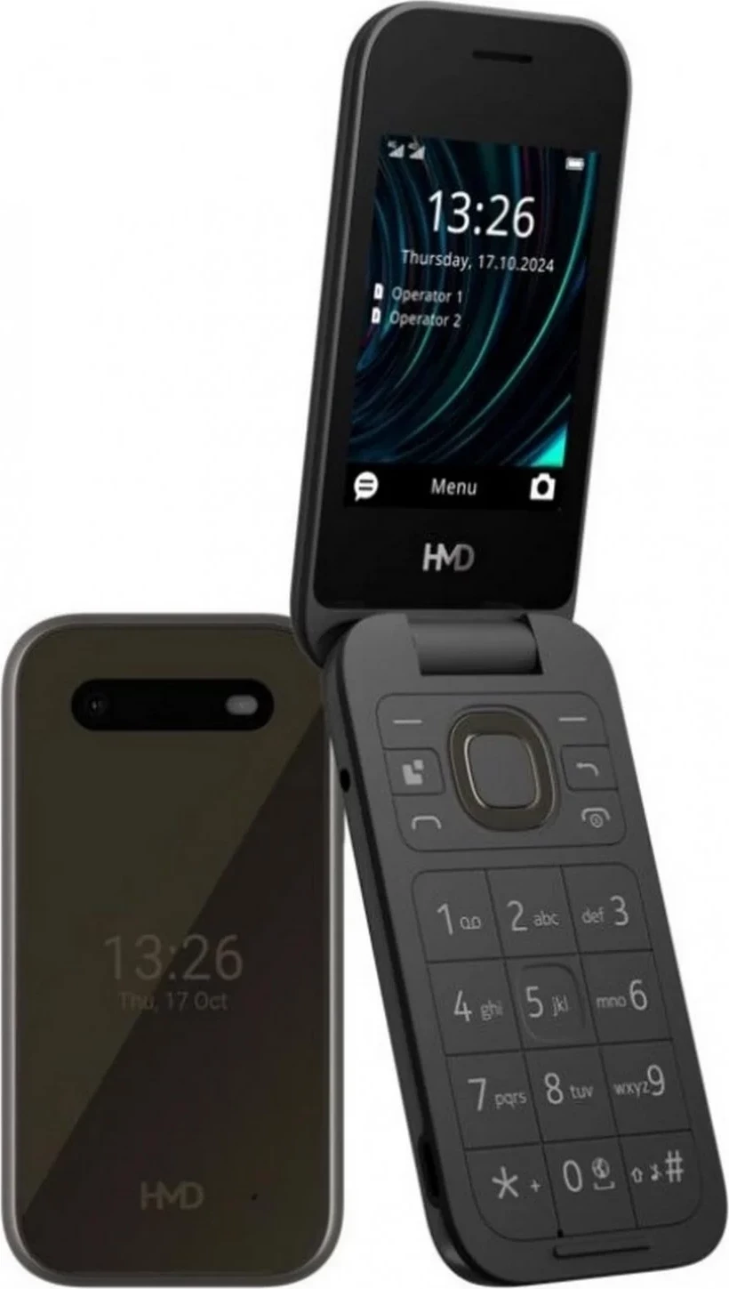 Flip telefon HMD 2660 TA-1711, Dual SIM, 128 MB, 64 MB RAM, črn