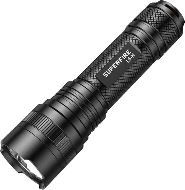 Ročna svetilka Superfire L6-H, 750 lm, USB-C, črna