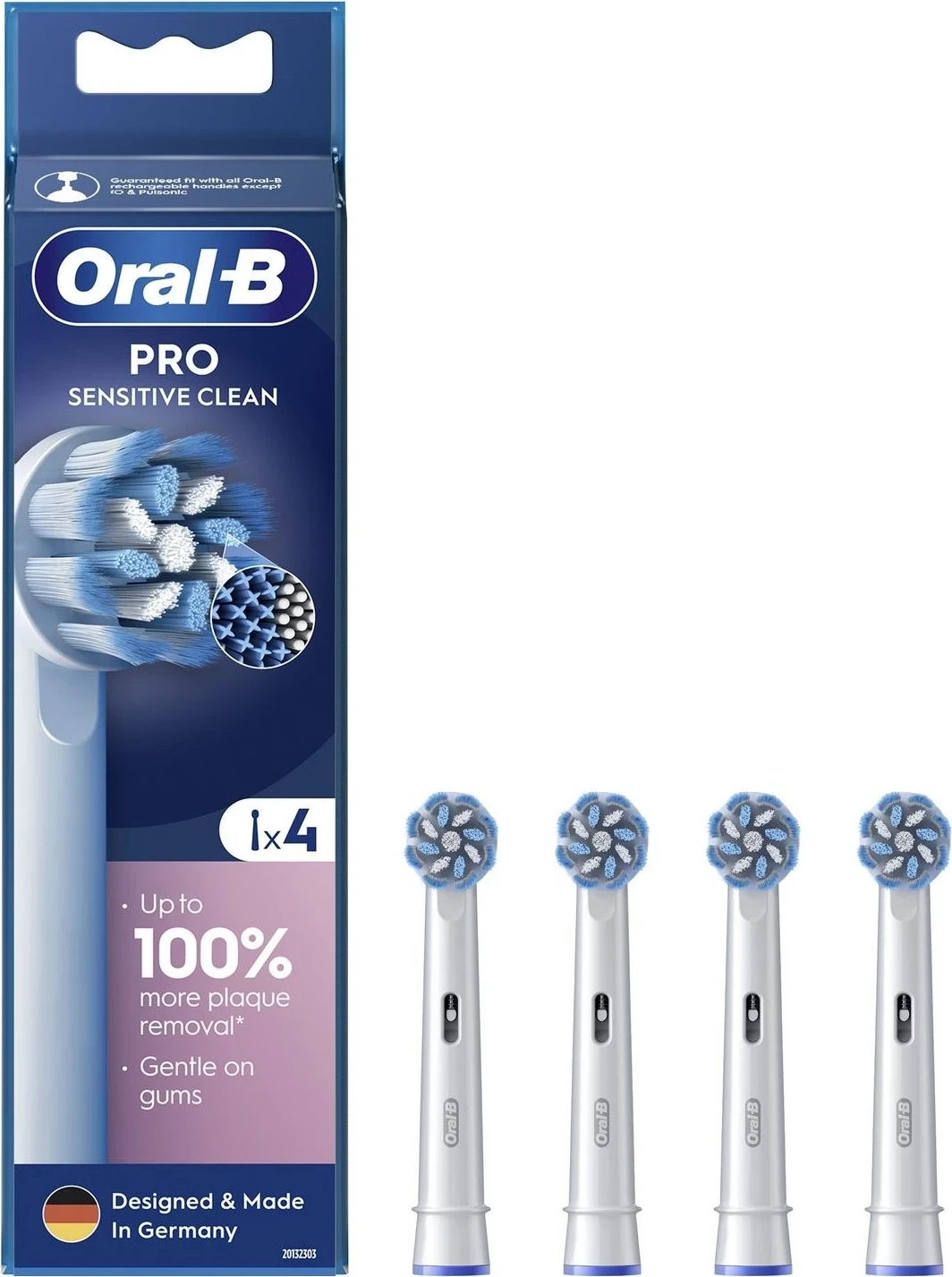 Glava ščetke Sensitive Clean Oral-B EB60X, bela