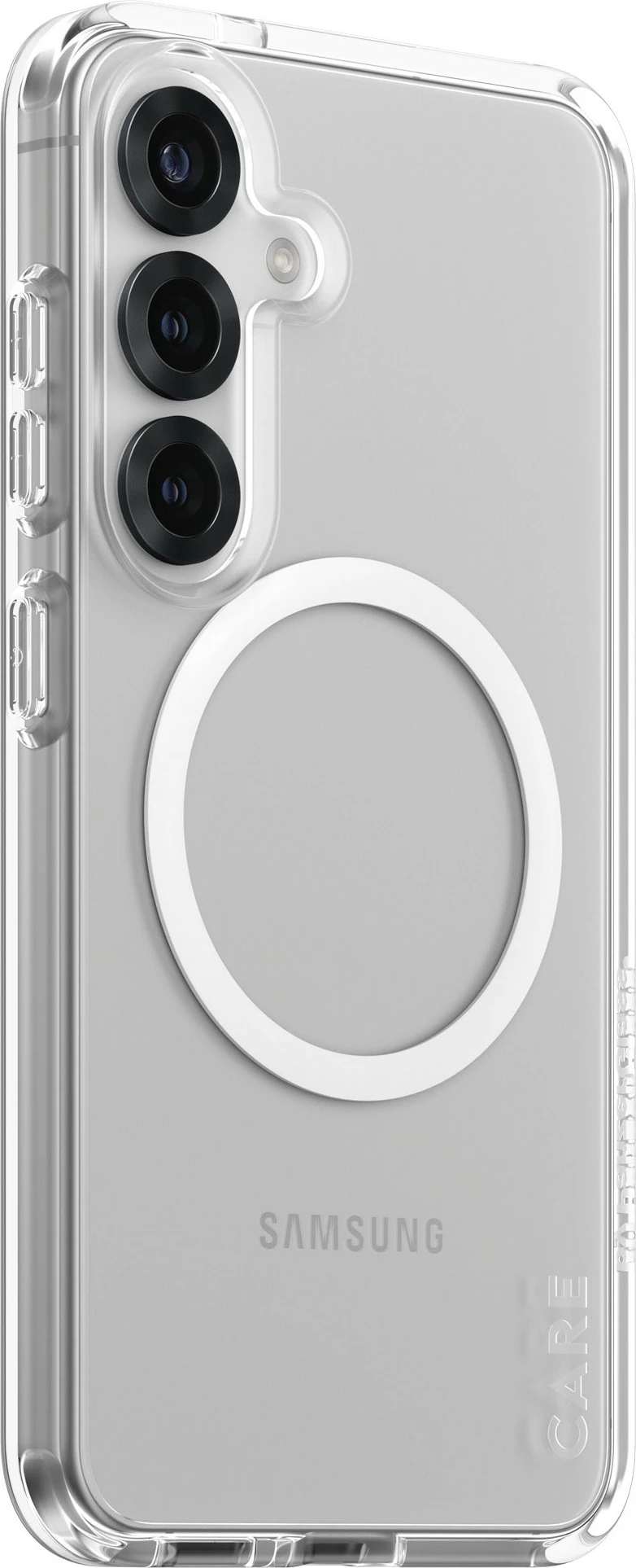 Prozoren zaščitni ovitek PanzerGlass CARE Flagship Case za Galaxy S25, združljiv z QI