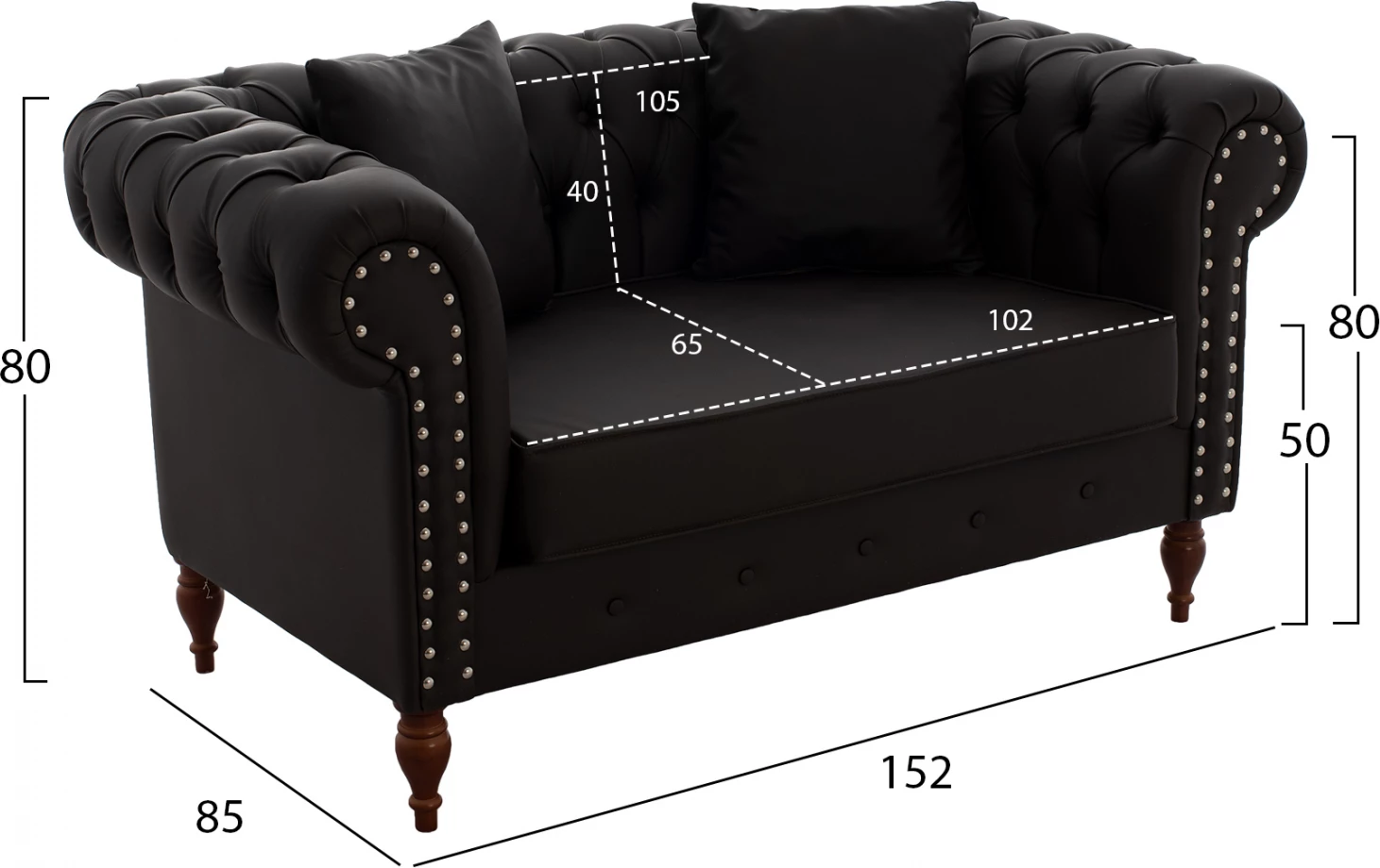 Cielle kavč v rjavi barvi FH3184.03 152x85x80 cm